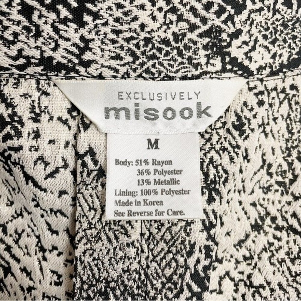 Misook Metallic Snake Reptile Print Open Front To… - image 8